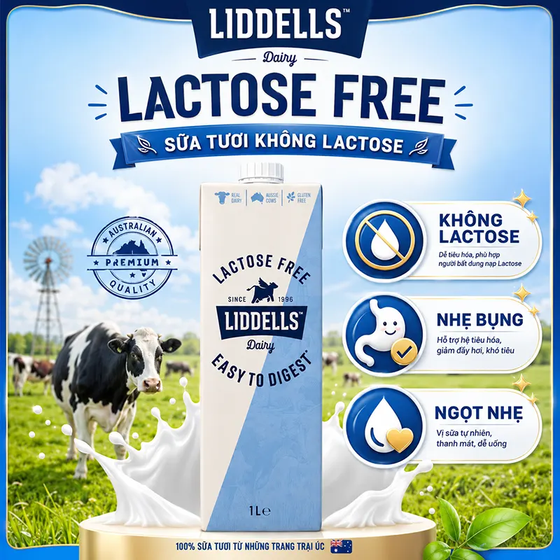 Liddells Lactose Free Full Cream 1L